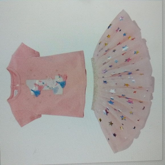 MUD PIE Birthday Confetti Tutu Two Piece Set - Picture 2 of 7